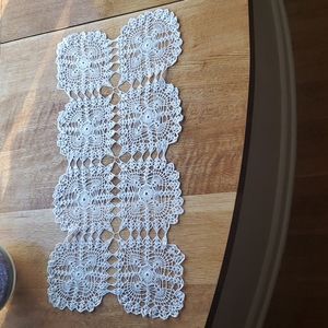 Handmade doili table runner unique